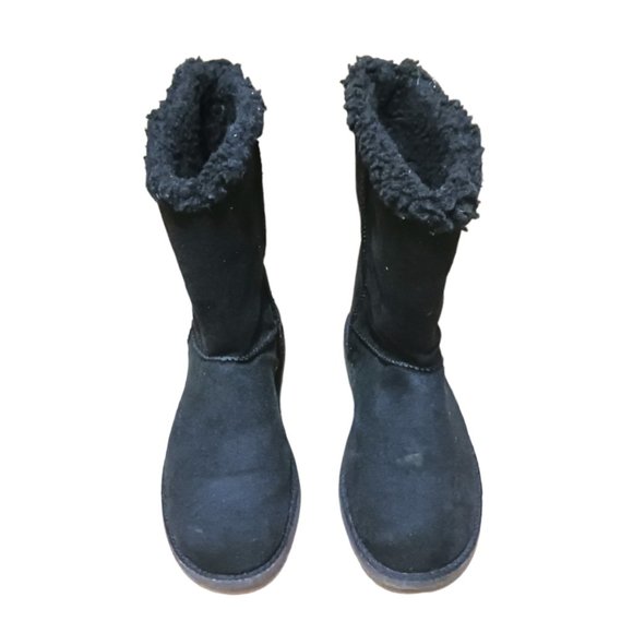 SO Black Short Suede Winter boots "Size 6" - Picture 2 of 8